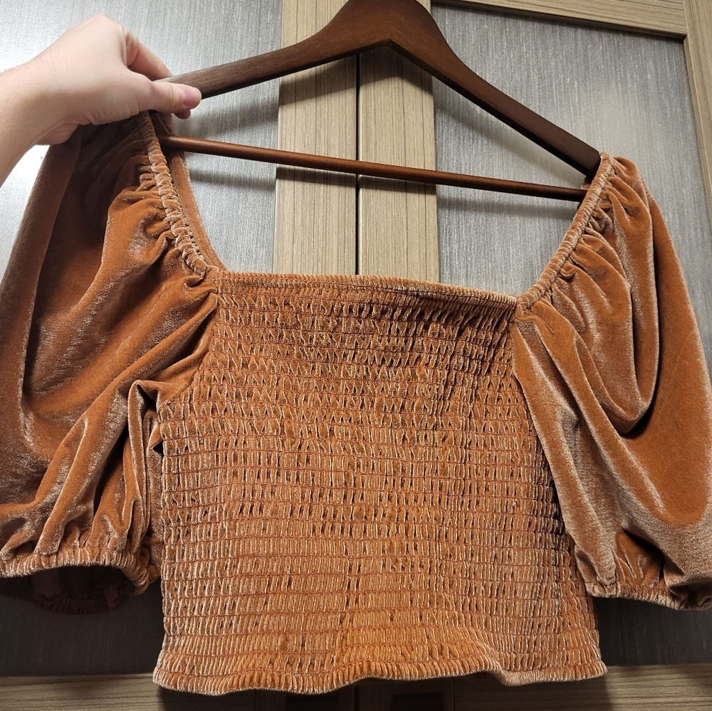 NWT ASOS Velvet Crop Top